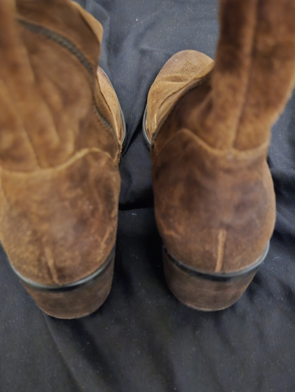 Børn Distressed Brown Suede Over-The-Knee Boots 6M - Picture 5 of 11